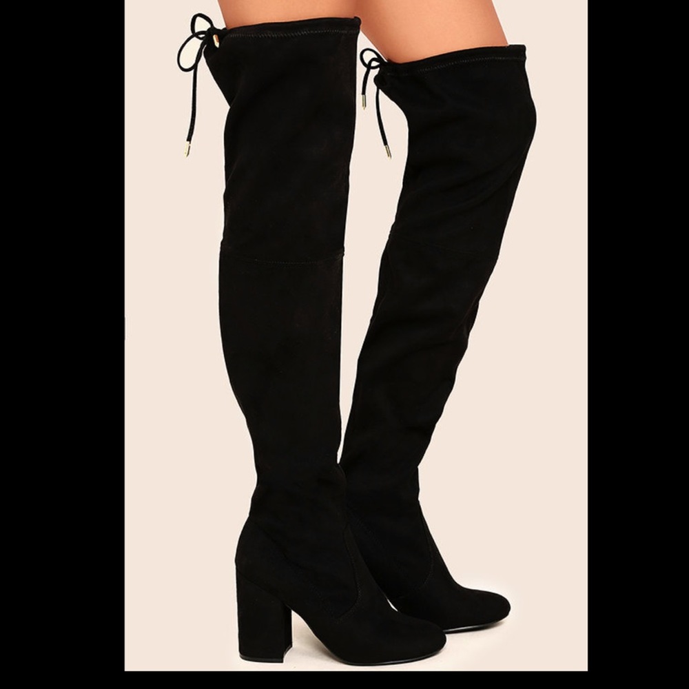 Steve Madden OTK black boots
